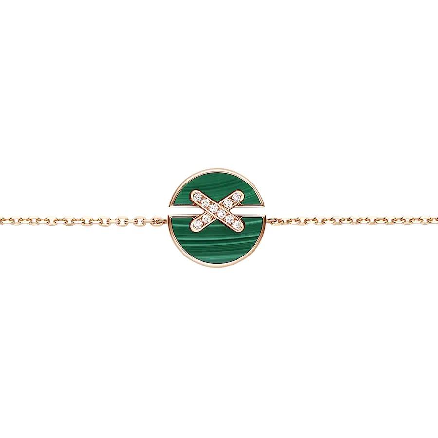 [Eternal Jewelry]JEUX DE BRACELET MALACHITE PINK GOLD DIAMONDS