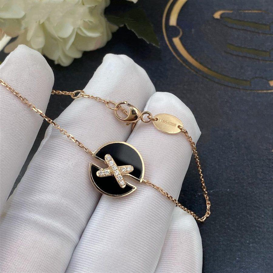 [Eternal Jewelry]JEUX DE BRACELET ONYX PINK GOLD DIAMOND