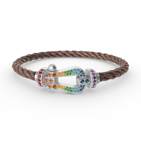 [Eternal Jewelry]FORC LARGE HORSESHOE  COLORED DIAMOND BRACELET SILVER