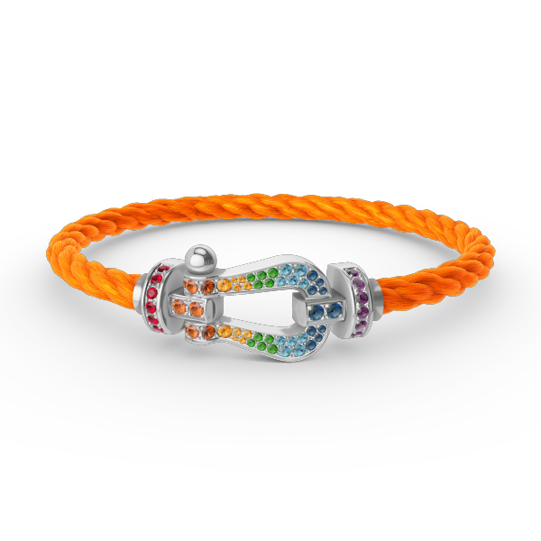 [Eternal Jewelry]FORC LARGE HORSESHOE  COLORED DIAMOND BRACELET SILVER
