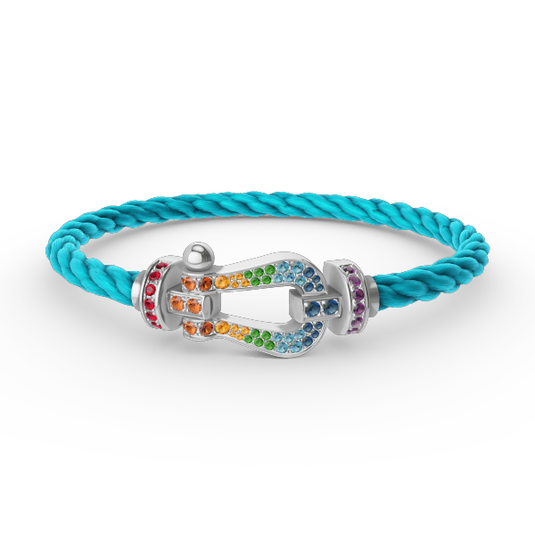 [Eternal Jewelry]FORC LARGE HORSESHOE  COLORED DIAMOND BRACELET SILVER