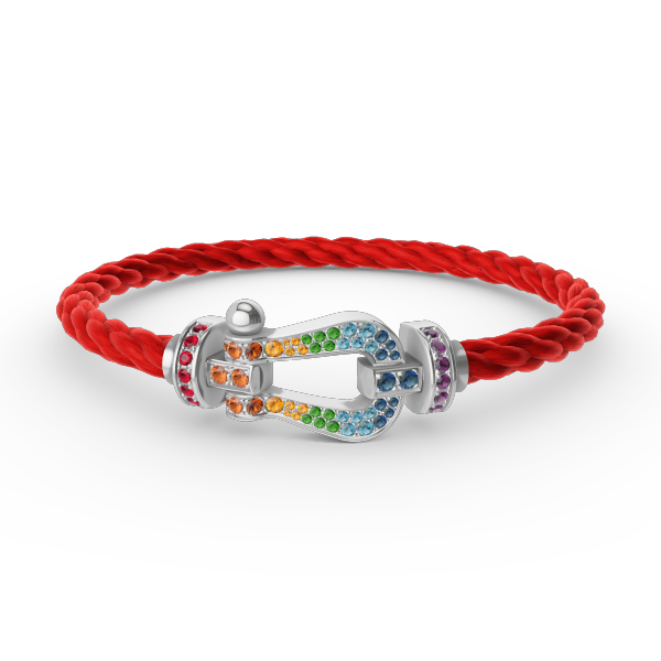 [Eternal Jewelry]FORC LARGE HORSESHOE  COLORED DIAMOND BRACELET SILVER