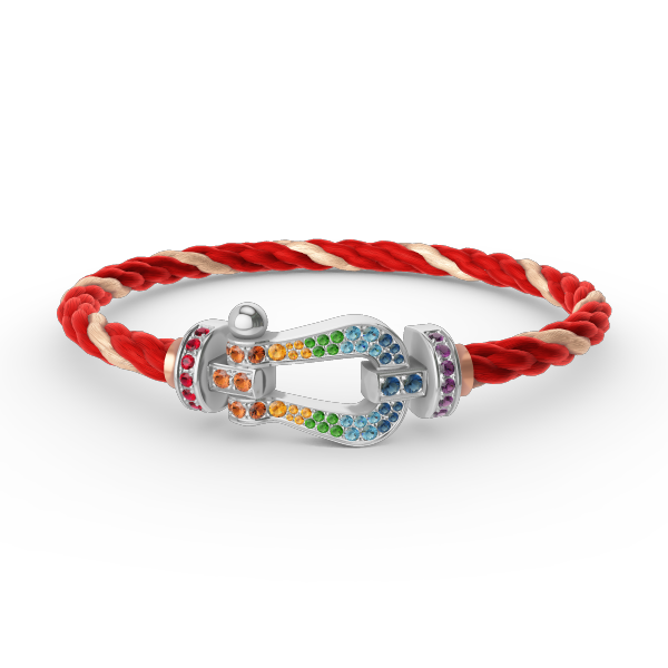 [Eternal Jewelry]FORC LARGE HORSESHOE  COLORED DIAMOND BRACELET SILVER