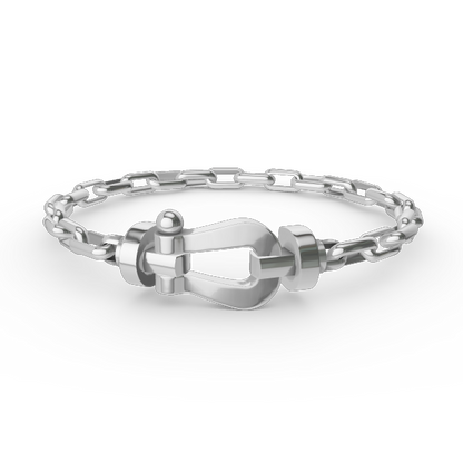 [Eternal Jewelry]FORCE LARGE HORSESHOE CLASP  METAL BRACELET