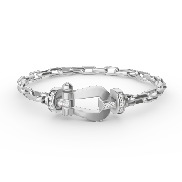[Eternal Jewelry]FORCE LARGE HORSESHOE CLASP  METAL BRACELET