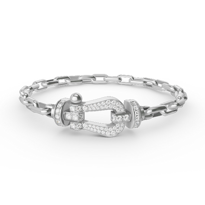 [Eternal Jewelry]FORCE LARGE HORSESHOE CLASP  METAL BRACELET