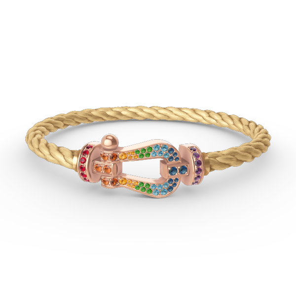 [Eternal Jewelry]FORCE LARGE HORSESHOE  COLORED DIAMOND BRACELET ROSE GOLD