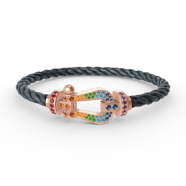 [Eternal Jewelry]FORCE LARGE HORSESHOE  COLORED DIAMOND BRACELET ROSE GOLD