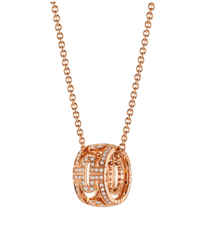 [Eternal Jewelry]PARENTESI NECKLACE PINK GOLD DIAMOND