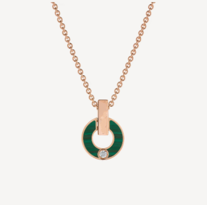 [Eternal Jewelry]GARI NECKLACE PINK GOLD MALACHITE