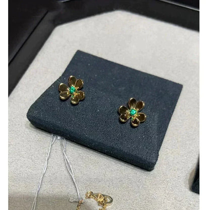 [Eternal Jewelry]FRIVOLE  FLOWER MALACHITE EARRINGS