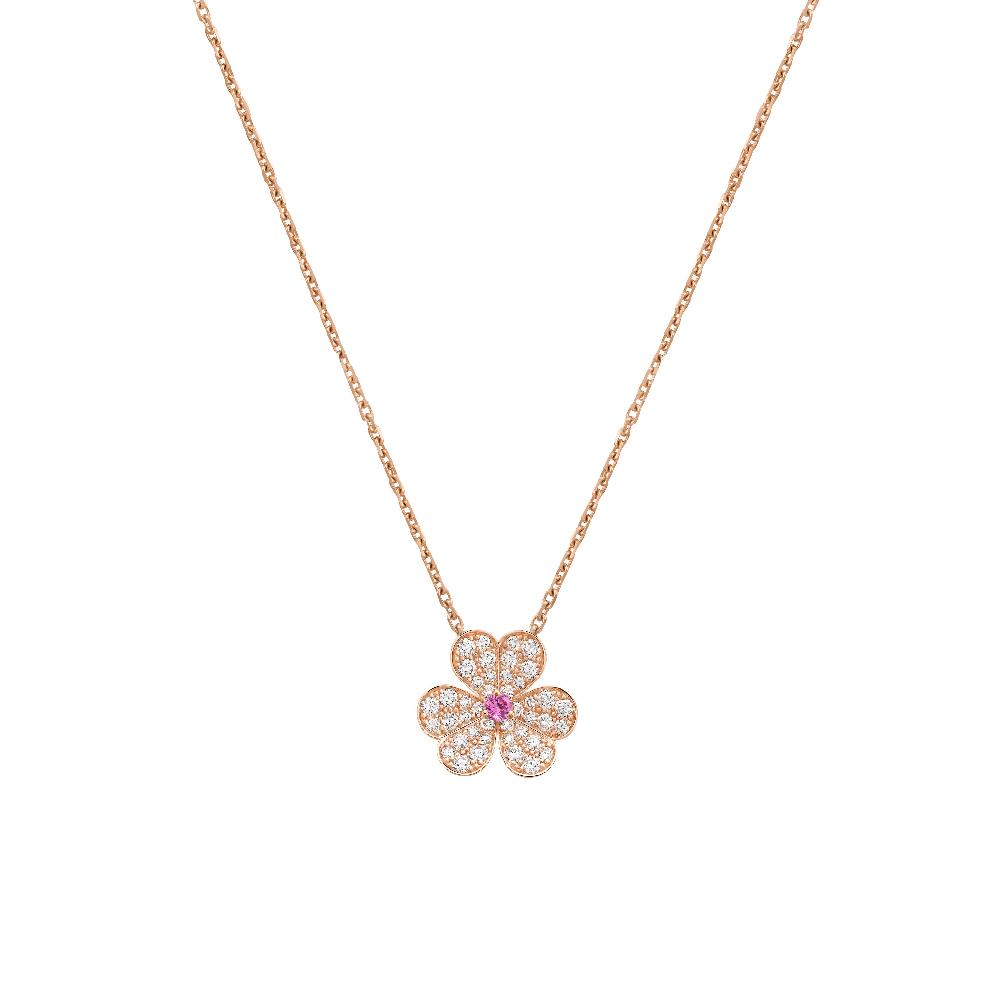 [Eternal Jewelry]FRIVOLE ROSE GOLD FLOWER DIAMOND NECKLACE