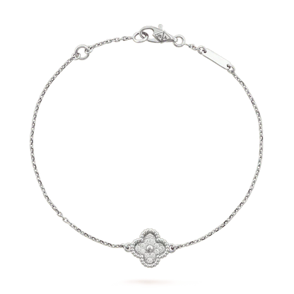 [Eternal Jewelry]CLOVER  SINGLE FLOWER BRACELET SILVER