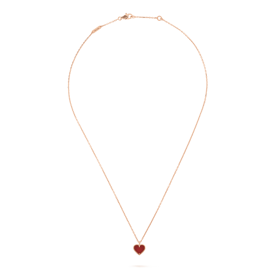 [Eternal Jewelry]SWEET CLOVER CARNELIAN HEART NECKLACE