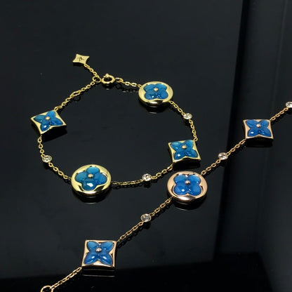 [Eternal Jewelry]STAR AND SUN 4 MOTIF BLUE BRACELET