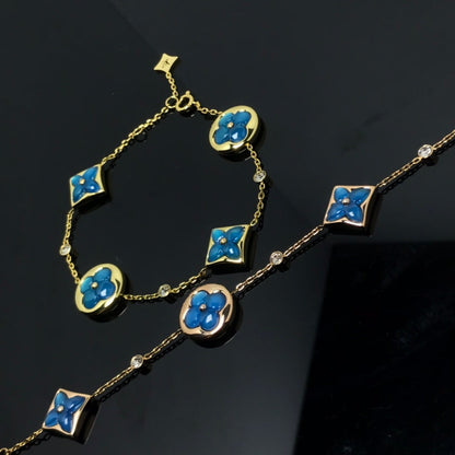 [Eternal Jewelry]STAR AND SUN 4 MOTIF BLUE BRACELET