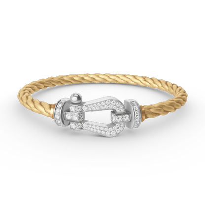 [Eternal Jewelry]FORCE LARGE HORSESHOE FULL DIAMOND BRACELET SILVER