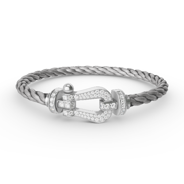 [Eternal Jewelry]FORCE LARGE HORSESHOE FULL DIAMOND BRACELET SILVER