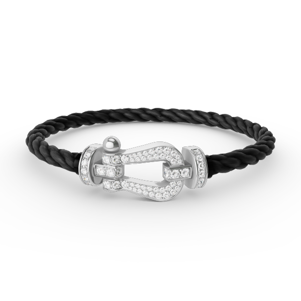 [Eternal Jewelry]FORCE LARGE HORSESHOE FULL DIAMOND BRACELET SILVER