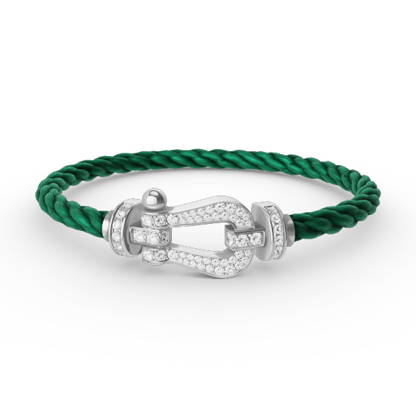 [Eternal Jewelry]FORCE LARGE HORSESHOE FULL DIAMOND BRACELET SILVER